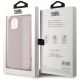 8. Karl Lagerfeld Saffiano Rhinestones & Charm case for iPhone 15 / 14 / 13 - pink