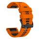 3. Tech-Protect Iconband Pro Strap for Garmin Fenix 5X / 5X Plus / 6X / 6X Pro / 7X / 8 / 8 Pro / 9 / 9 Pro (47 mm) – orange-black