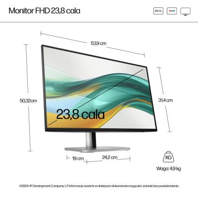 5. HP LED MONITOR 23.8” S5 Pro 524pf (9D9L6UT)