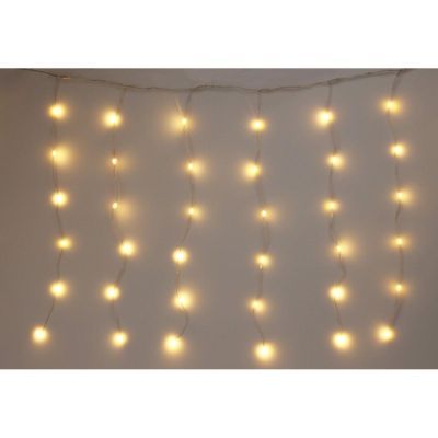 21. CHRISTMAS TREE LIGHTS LIGHT CURTAIN OUTSIDE/INTERNAL 144 LED 120X120CM WITH REMOTE CONTROL WARM WHITE
