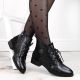 3. Filippo W PAW478A black patent leather ankle boots with insulated crocodile sole