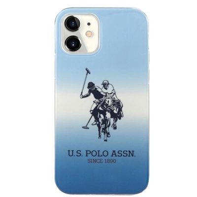 3. US Polo Assn. Gradient Pattern Collection iPhone 12 mini Case - Blue