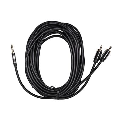 6. 3.5mm Male to 2RCA Male Audio Cable 5m Black