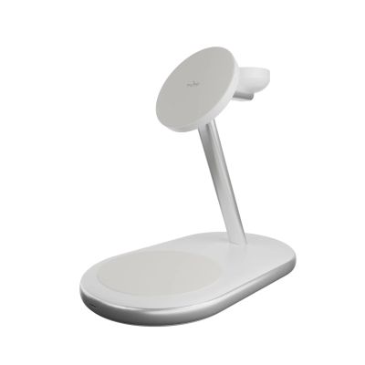2. Puro Mag Station Qi2 3-in-1 Wireless Charger Compatible with MagSafe - White