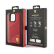 8. Ferrari Perforated Waves Metal Logo case for iPhone 15 Pro - red