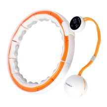 HHM21 HULA HOP WHITE/ORANGE WITH MAGNETS, TPE PROTECTION AND WEIGHT + HMS COUNTER