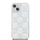 3. DKNY Liquid Glitter Multilogo case for iPhone 15 / 14 / 13 - white