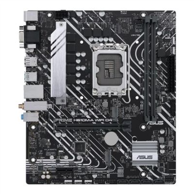 7. Asus | Motherboard H610M-A WIFI D4 | Intel Processor Family | Processor Socket LGA1700 | DIMMs DDR4 | Memory Slots 2 | Supported Hard Drive Interfaces SATA, M.2 | Number of SATA Ports: 4 | Chipset Intel H610 | Form Factor mATX
