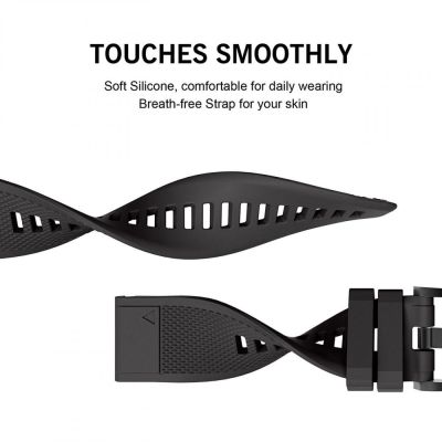 4. Tech-Protect Smooth Strap for Garmin Fenix 3 / 5X / 3HR / 5X Plus / 6X / 6X Pro / 7X - Black