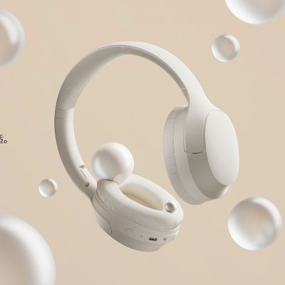 9. QCY H2 Pro ENC Bluetooth 5.3 Over-Ear Headphones - White