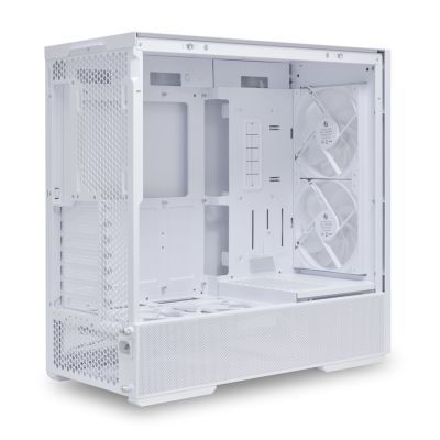 7. Lian Li LANCOOL 207 PC Case, Midi-Tower, ATX, Tempered Glass - White