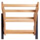 10. GYMNASTIC WOODEN AND METAL WALL BAR WITH 6 HANDLES WITH A WOODEN BAR BENCHK 711B