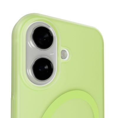 7. Puro Daylight Magsafe Compatible Silicone Case for iPhone 17 - Translucent Green
