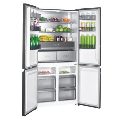 6. Multi Door Total No Frost Slot-In Refrigerator MPM-503-SSI-11 Black Glass