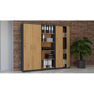 3. CLOSED SHELVING OLIV 2D ANTHRACITE/ARTISAN SET