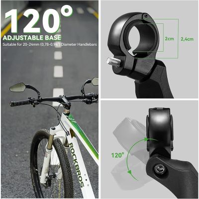 3. Rockbros left bicycle mirror 26210001001 black