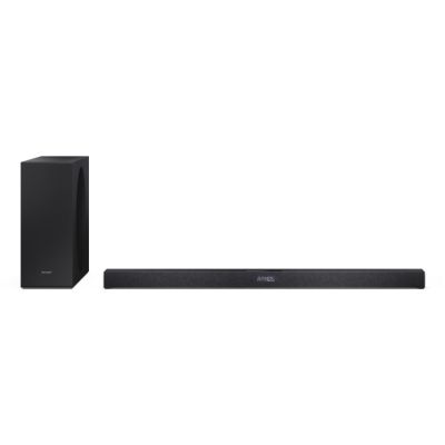 Sharp 2.1-Channel Ultra-Slim Dolby Atmos/DTS Virtual:X Soundbar with Wireless Subwoofer HT-SBW320 360W Bluetooth Connectivity Wireless Connection