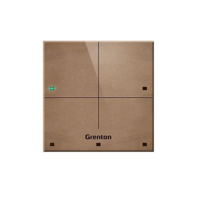 Grenton Touch Panel / 4 touch fields / TF-Bus / light front made of natural leather