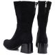 5. Women's short high-heeled boots in black suede Jezzi ASA269-7
