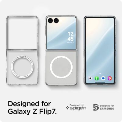 14. Spigen AirSkin Mag MagSafe Case for Samsung Galaxy Z Flip 7 - Clear and White