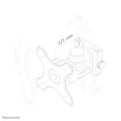 6. Neomounts FPMA-W250BLACK TV Mount 76.2 cm (30") Black