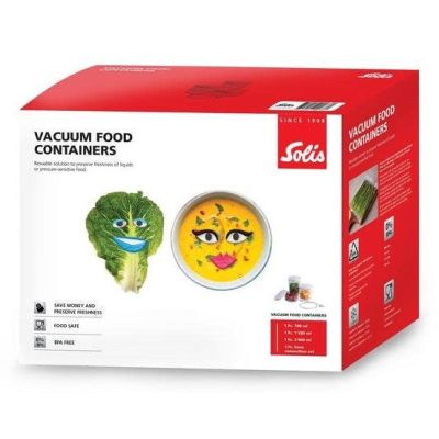 5. Solis 92278 Food Storage Container Other Box Transparent, White 3 pcs.