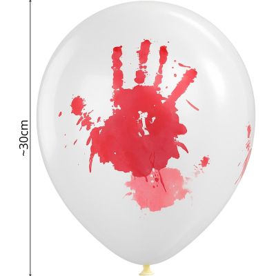 2. HALLOWEEN DECORATIVE BALLOON BLOODY HANDPRINT 10 PCS