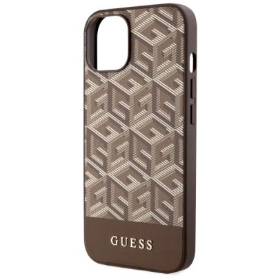 6. Guess GUHMP14MHGCFSEW iPhone 14 Plus 6.7" brown/brown hard case GCube Stripes MagSafe