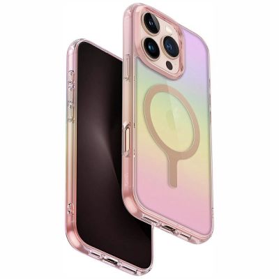 Uniq Iridescia Magclick Charging Case for iPhone 16 Pro - Pink