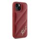 4. Karl Lagerfeld Diagonal Quilted Script case for iPhone 15 / 14 / 13 - red
