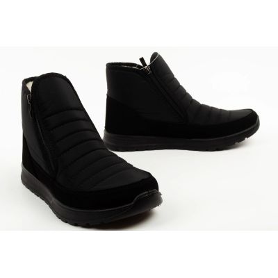 7. Progress Women’s Winter Snow Boots, Black, Insulated with Shearling Lining