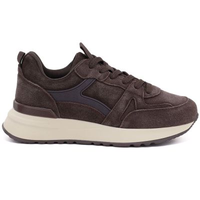 6. Women's chocolate leather shoes Vinceza FIO27-67006