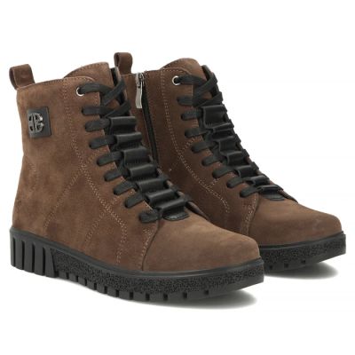 4. Women's brown suede leather ankle boots Filippo DBT7273