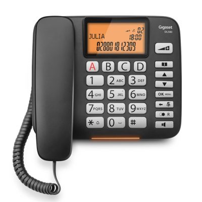 7. Gigaset DL580 corded telephone with number display