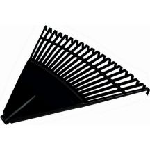 GARDEN LEAF RAKE BLACK L RETRO