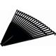 GARDEN LEAF RAKE BLACK L RETRO