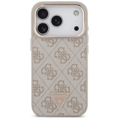 3. Guess 4G Triangle Logo MagSafe Case for iPhone 18 Pro / 17 Pro - Rose Gold