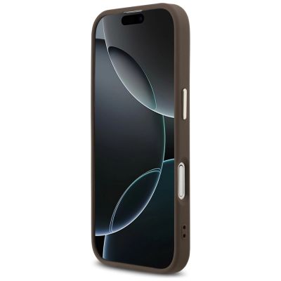 5. Guess 4G Triangle Logo MagSafe Case for iPhone 17 - Brown and Gold