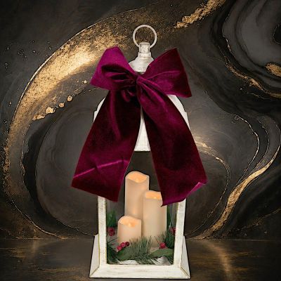 4. LANTERN ADVENT LANTERN LED 49CM WHITE 3 CANDLES