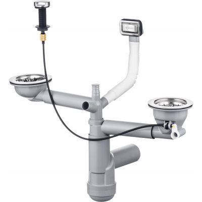 Siphon for 1.5- and 2-bowl granite sink - Space-Saver ZXY 9912 5907650841609