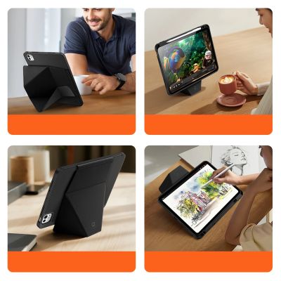 5. Dux Ducis Vers Case for iPad Pro 11" (2024/2025) with Stand and Apple Pencil Holder - Black