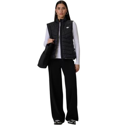 8. Women's vest 4F F347 deep black 4FWSS26TVJAF347 20S