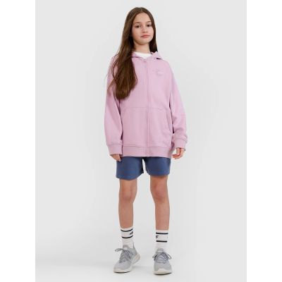 4. Girls' sweatshirt with a hood, 4F 4FJWSS25TSWSF1482-52S