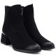 4. Women's black suede high-heeled ankle boots Potocki SZ12875