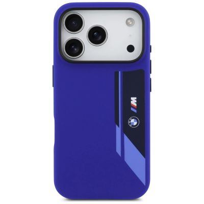 3. BMW M Silicon Vertical Logo MagSafe Case for iPhone 17 Pro - Navy Blue