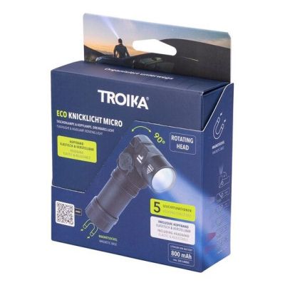 5. TROIKA ECO KNICKLICHT MICRO Black Hand flashlight + Headband flashlight SMD LED