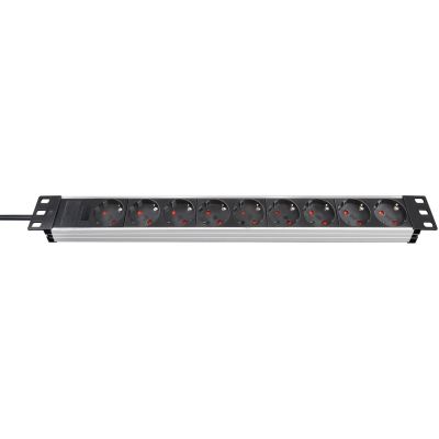 2. Brennenstuhl 1390007009 2 m power strip 9 x socket Aluminum, Black