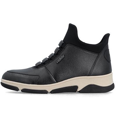9. Women's leather ankle boots, insulated black Rieker L5651-01