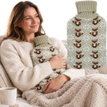 ALPINA RUBBER HOT WATER BOTTLE WITH COVER 1.7 L BROWN