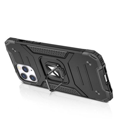 4. Wozinsky Ring Armor Case Kickstand Tough Rugged Cover for iPhone 13 mini blue